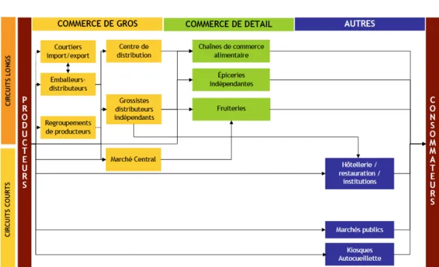 Figure 2.1  Les divers circuits de distribution 