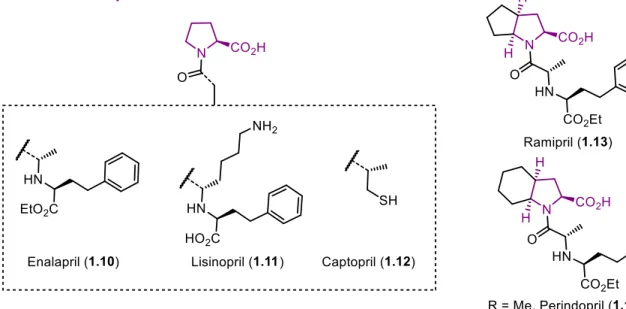 Figure 4.  Produits pharmaceutiques contenant des prolines et des prolines fusionnées 