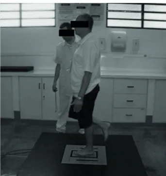 Figure 1  - Postural balance assessment in one-leg stance  condition on the force platform