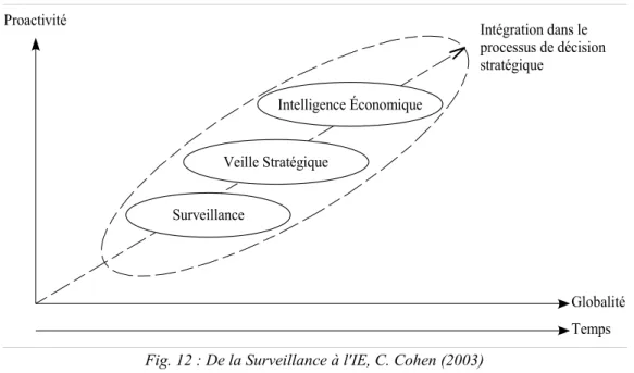Fig. 12 : De la Surveillance à l'IE, C. Cohen (2003)