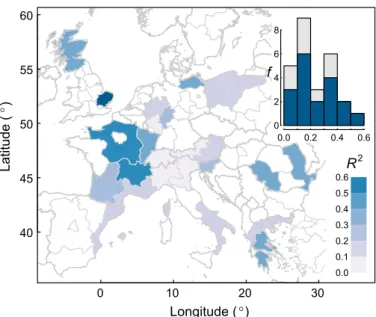 Figure 6 Comparison of predicted and observed tree ring chronologies from independent validation regions