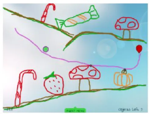 Figure 2. 11 Capture d’écran du jeu Physics Palyground (Kai et al., 2015) 