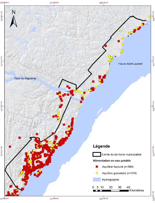 Figure 7 : Milieux aquifères exploités pour l’alimentation en eau potable dans les régions CHCN (d'après la base de  données du PACES-CHCN)