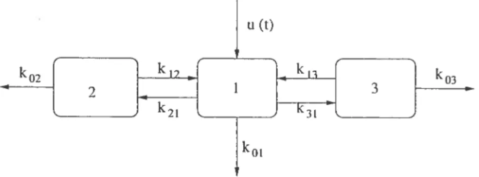 FIG. 2.2.1. Modèle à 3 compartrnents