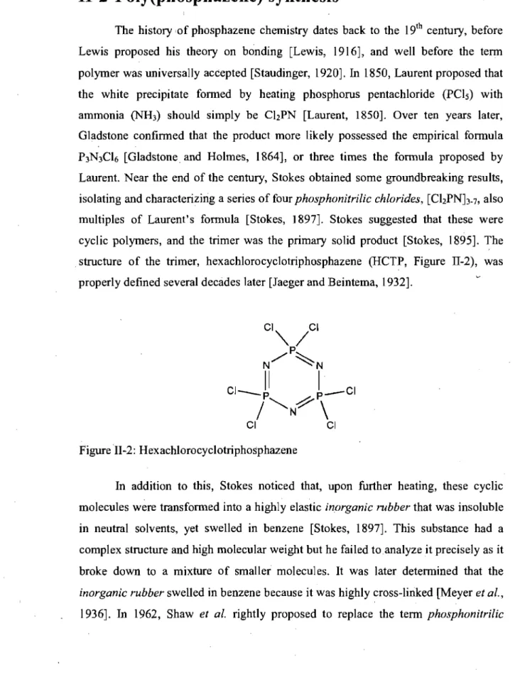 Figure II-2: Hexachlorocyclotriphosphazene 