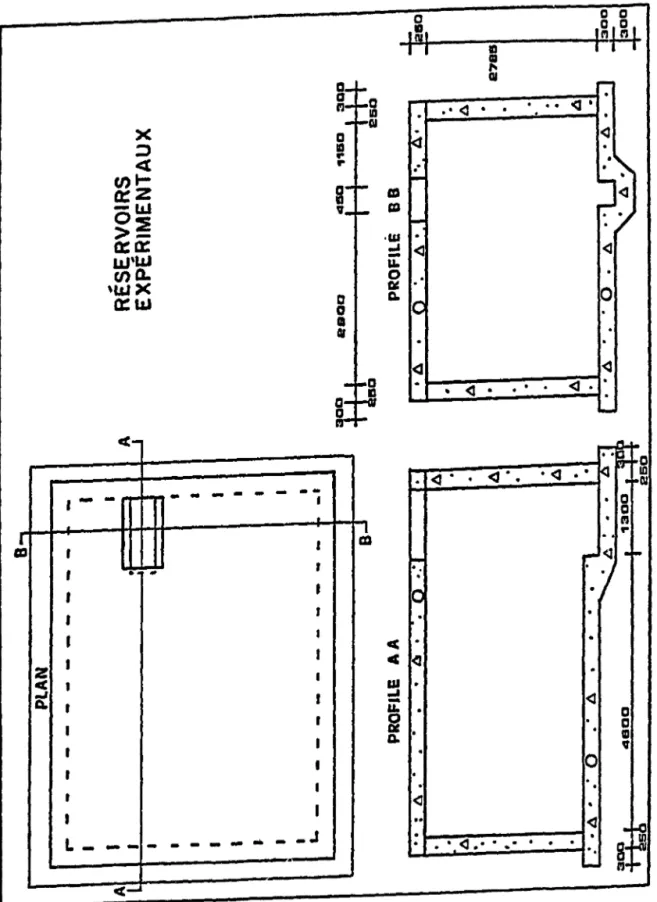 Figure  2:  Vue  en  coupe  des  réservoirs  55  et  56. 
