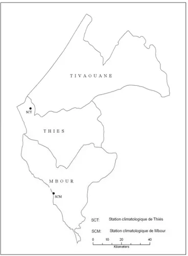 Figure IV-3: Localisation des stations climatologiques dans la région d’étude 