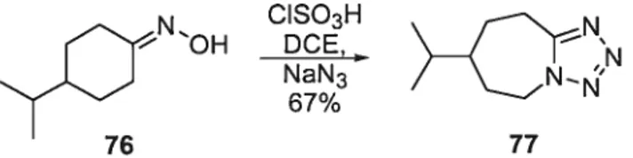 Figure 7: Formation de tétrazoles utilisant des oximes