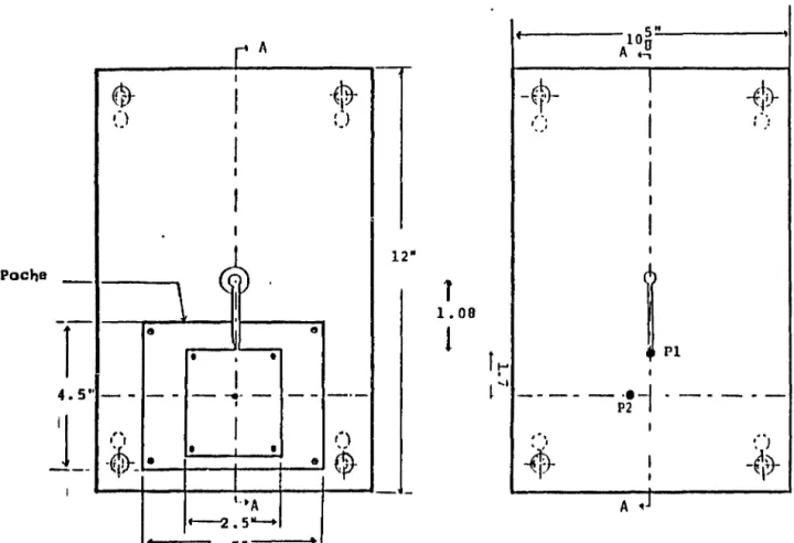 Figure  4.4  Schéma  du  moule  et  emplacement  des  capteurs 