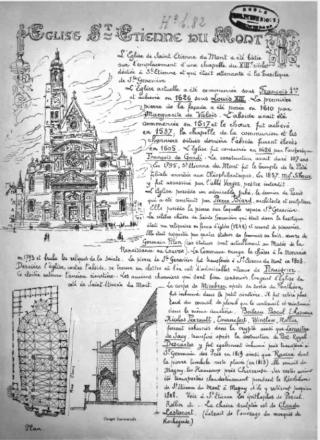 Fig. 2 : Gustave Umbdenstock, [Conférences d’architecture] Église S t -Étienne du Mont...,  1917