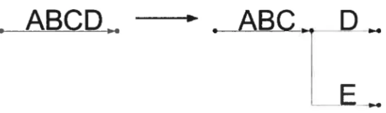 FIG. 3.7 Résultat de l’insertion de “ABCE” dans l’arborescence ABCD existe auparavant dans l’arborescence
