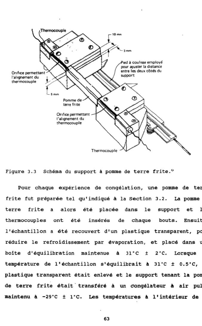 Figure  3.3  Schéma  du  support  à  pomme  de  terre  frite. v 