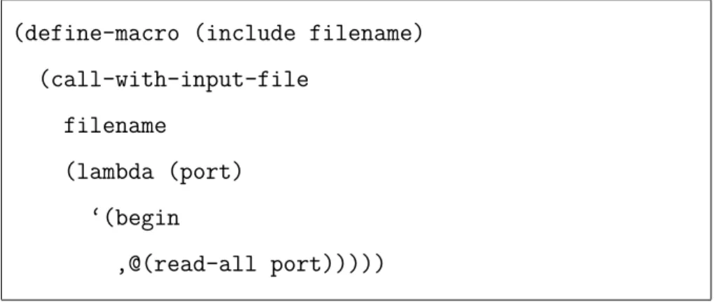 Fig. 2.2. Exemple de boucle affiche n fois le message msg qui utilise des appels terminaux lors de l’appel de repeat et newline.