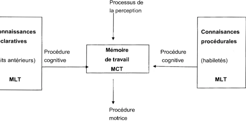 Figure 2.1  Modèle général de traitement de l'information,  d'après Anderson,  (1985) 