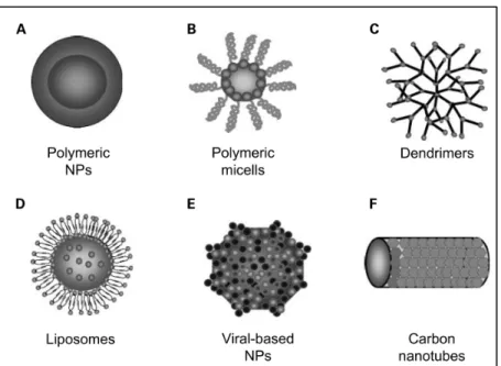 Figure 0.1 Type of nanodrugs particles  Taken from Cho et al. (2008, p.1312) 