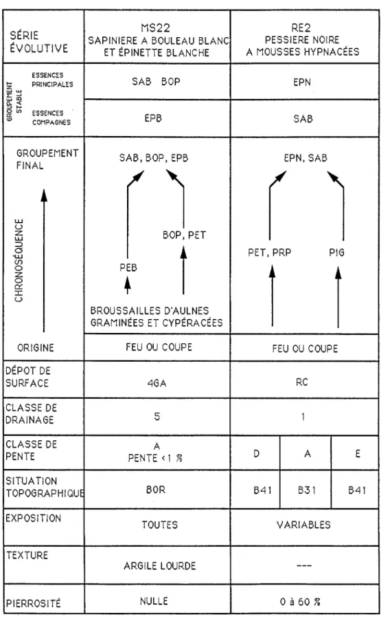 Figure  5:  Portion  de  sère  physiographique  (pour  explication  des  codes.  voir  sères  complètes  en  pochette) 
