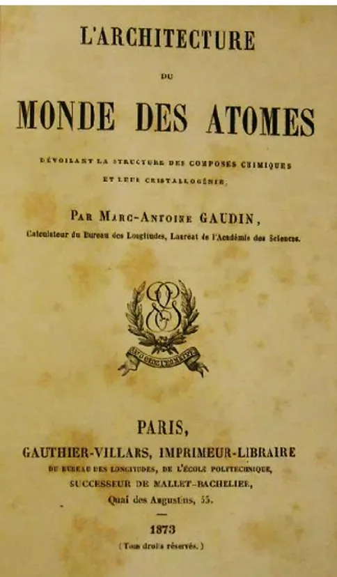 Figure 5 - Marc-Antoine Gaudin et la chimie structurale (Source : gallica.bnf.fr) 
