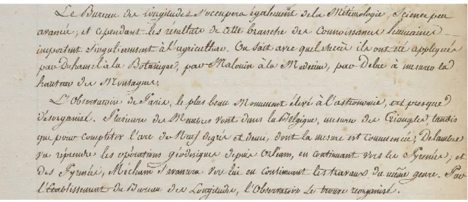 Figure 1 - Extrait de la copie du Rapport fait à la Convention Nationale dans sa séance du 7 messidor de l’an III 