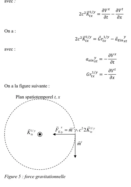 Figure 5 : force gravitationnelle 