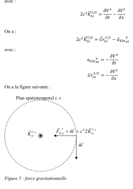 Figure 5 : force gravitationnelle 
