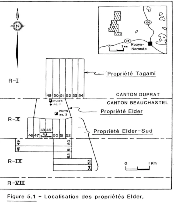 Figure  5.1  - Localisation  des  propriétés  Eider,  Eider-Sud  et  Tagami. 