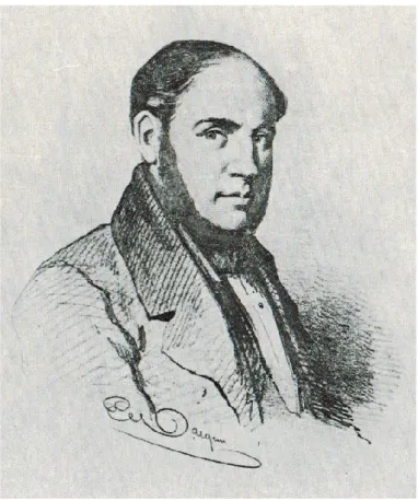 Figure 1 - Portrait de Henri-Prudence Gambey. Dessin au crayon par E. Dargent (extrait de Durrant-Soyer, 1972) 