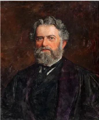 Figure 2 - Portrait of Simon Newcomb made from a who copied a 1897 photograph. American Philosophical Collection