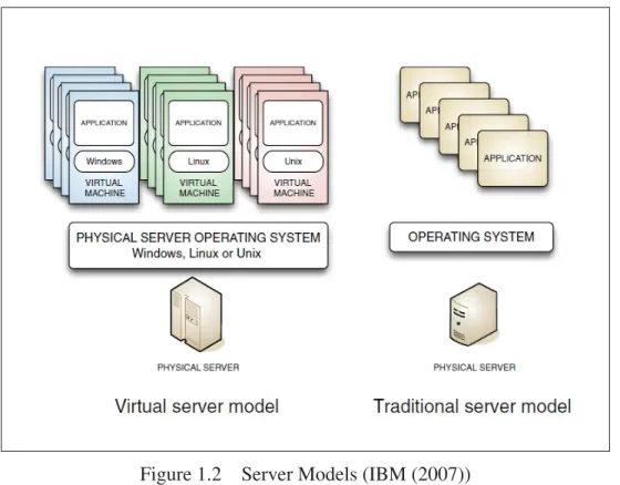 Figure 1.2 Server Models (IBM (2007))