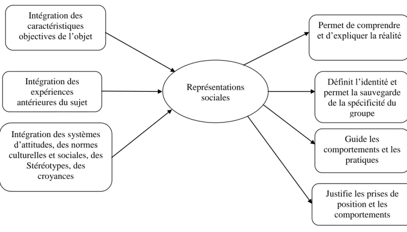 Figure 1 : Elaboration et Fonction des représentations sociales (Moliner, 1996). 