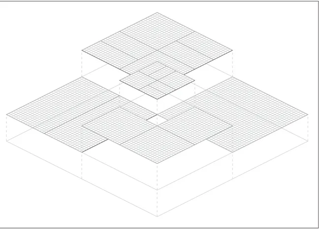 Figure 1.3 Blocks and partitions corresponding to the quad-tree decomposition and partitioning presented in Figure 1.2