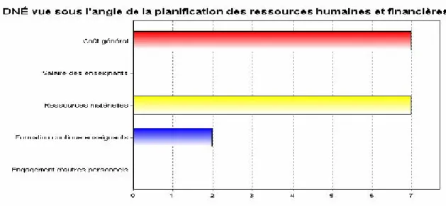 Figure 6. DNÉ vue sous l’angle de la planification des ressources humaines et financières 