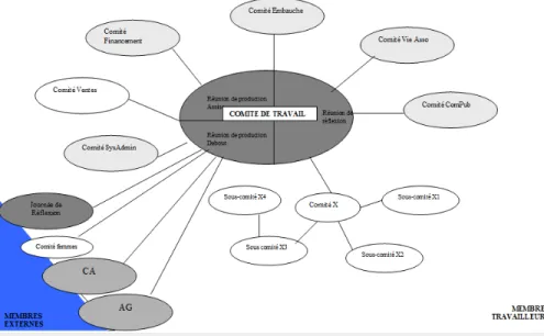 Figure 5 : La structure organisationnelle de TicOBNL début 2011 
