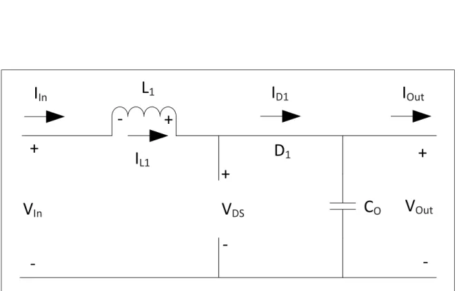 Figure 2.5 Circuit équivalent de la topologie BOOST lorsque l’interrupteur est ouvert