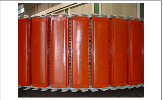 Figure 2.7 presents the rotor of a large synchronous machine where 7 poles are observed