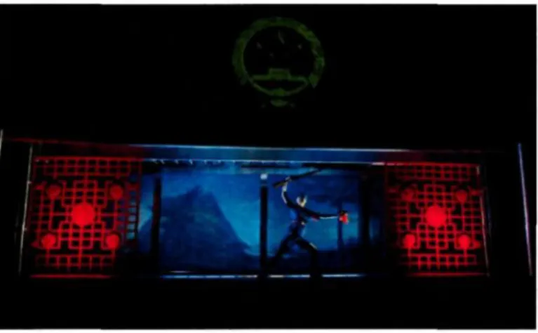 Figure 5 : La place de l'acteur en lien avec 1 'espace visuel et scénographique.