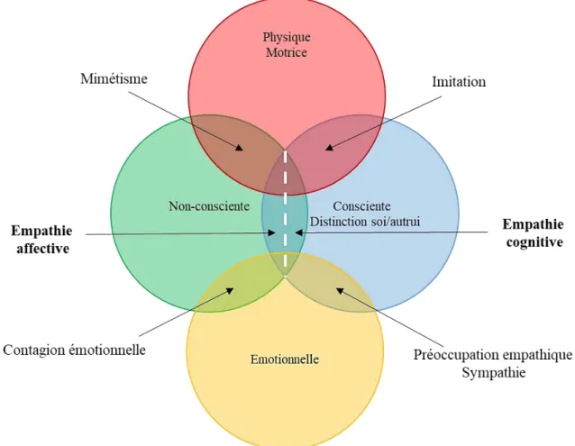 Figure 1. Représentation schématique de la terminologie utilisée dans le concept  d'empathie