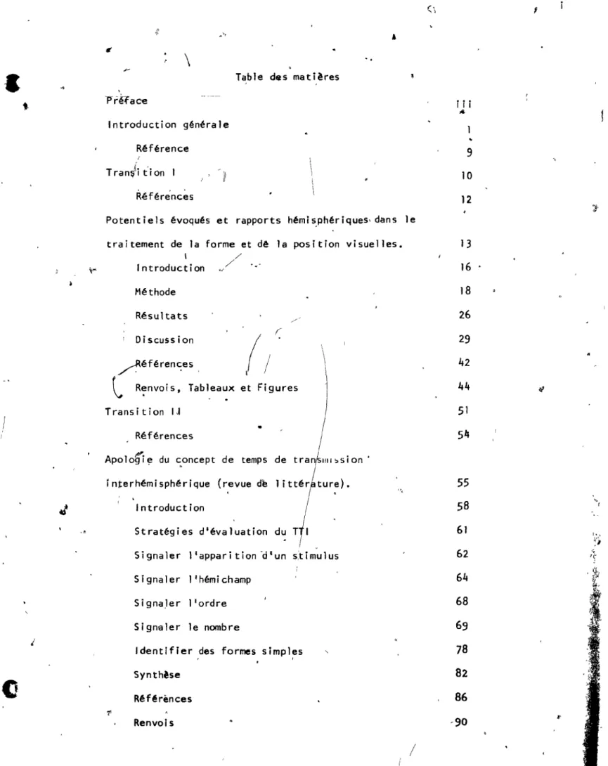 Table  des  matières 