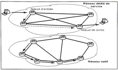 Figure 4. 1 Les deux  couches  :  SON et  réseau natif. 