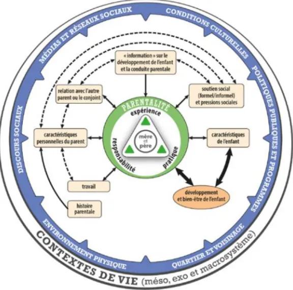 Figure 3 : Théorie et cadre conceptuel écosystémiques de la parentalité  10