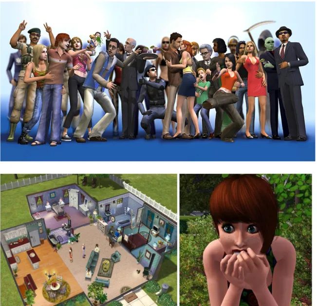 Figure 22 : The Sims II (Electronic Arts, 2004), image promotionnelle du jeu, dont la  couverture reprend un détail