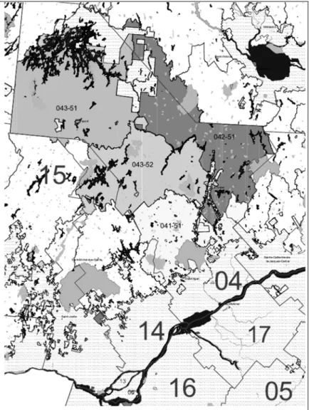 Figure 4.3  Forest Management Units in Mauricie   (Source: MFFP) 