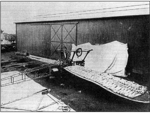 Figure 2.2 Test statique inversé du Bristol Coanda en 1912  Tirée de Their Flying Machines (1914) 