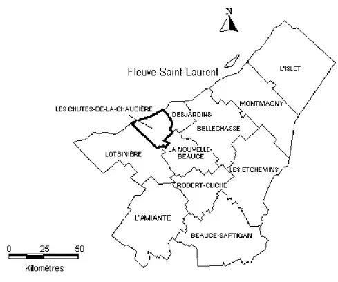 Figure 2 : Municipalités de la MRC Chutes-de-la-Chaudière