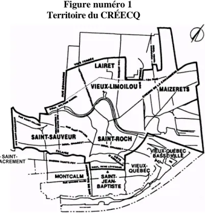 Figure numéro 1  Territoire du CRÉECQ
