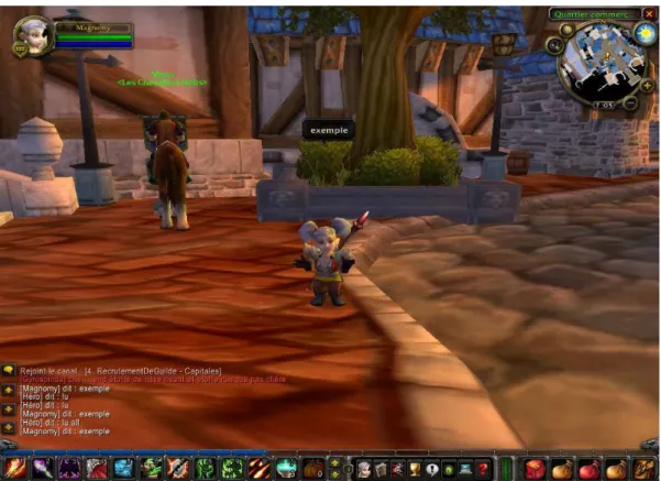 Figure 3: Interface graphique de World of Warcraft 