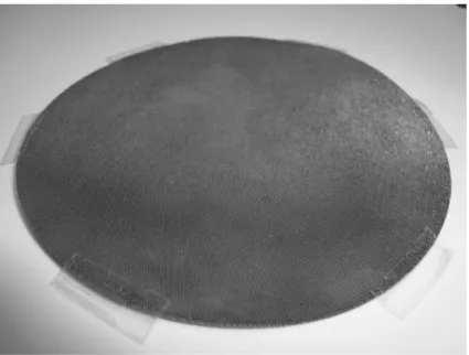 Fig. 3.17: Face de la plaque micro-structurée où les picots sont orientés vers le haut.