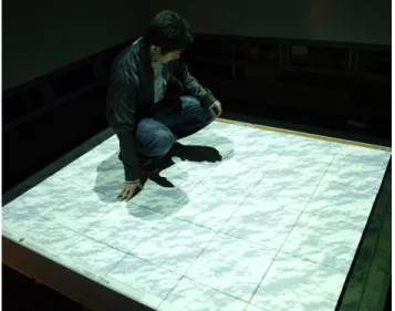Figure 1: Snow surface simulation in our virtual environment.  