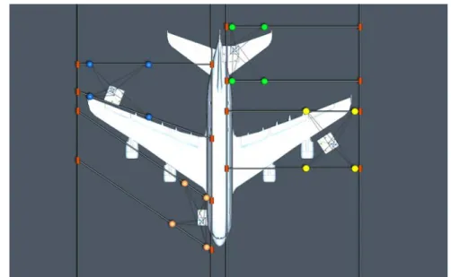 Figure 1.26: All pairs of winches can move on reconfigurable rails (this solution is similar to factory workshop use case)