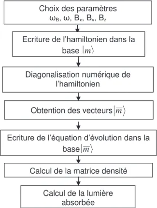 Figure 15. Méthode de calcul de la lumière absorbée, où  Ȧ B  =  J B Ȧ 3.2.1.3.2.  Résultats analytiques 