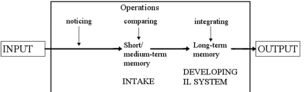 Figure 1. Noticing in the Process of Learning an L2 (Ellis, 1997)  